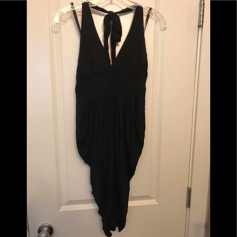 𝅺Ted Baker Black Halter asymmetrical Dress